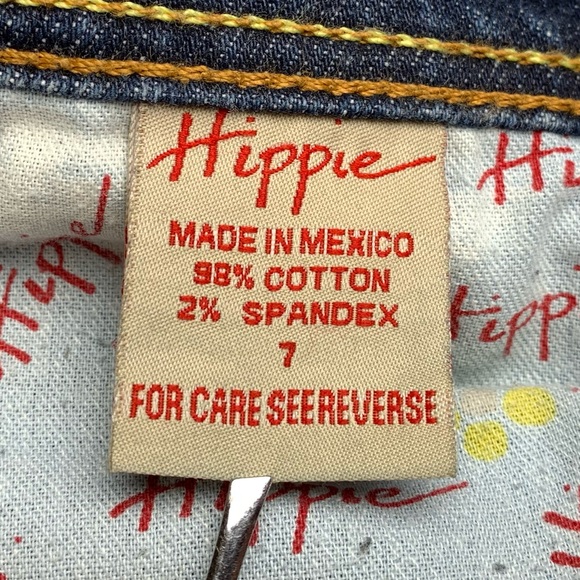 💵Hippie Denim Bleach Accented Bootcut Jean Size 7 - Picture 7 of 12